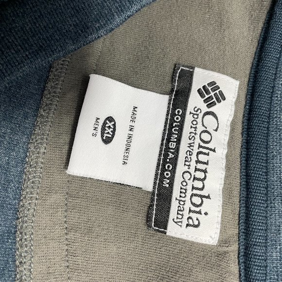 Columbia | Men's Blue Ribbed Crew Neck Sweater 2XL - Picture 6 of 6